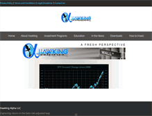 Tablet Screenshot of hawkingalpha.com